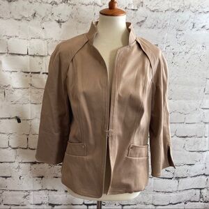 ECCOCI Women’s Tan Career Work Blazer Jacket‎ size 12